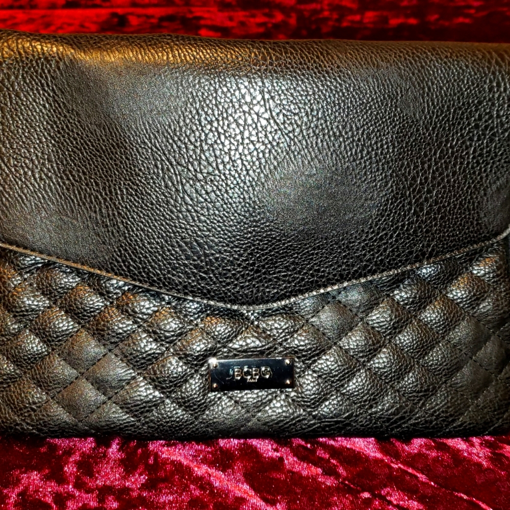 BCBG PARIS Black & silver CROSSBODY PURSE  Strap SHOULDER BAG
